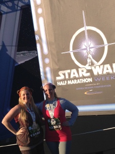 Kathryn & I as Ewoks and 10k finishers!